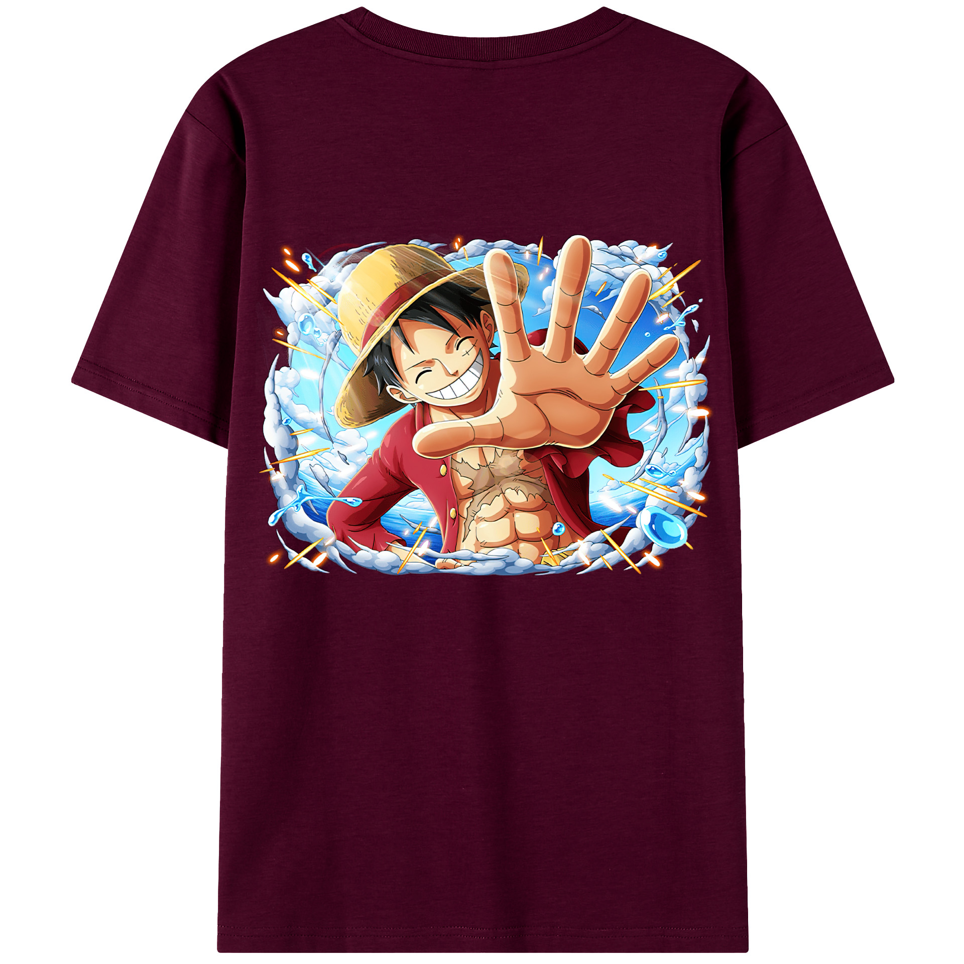 ワンピース モンキー・D・ルフィ ONE PIECE Monkey D. Luffy レディース半袖Tシャツ(バックプリント)